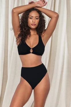 Outlet Sunsets Pacifica Black Astrid High Waist Bottom