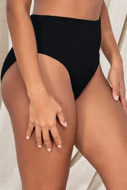 Outlet Sunsets Pacifica Black Astrid High Waist Bottom