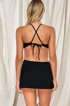 New Sunsets Pacifica Black Cove Mini Skirt Cover-Up