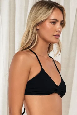 Hot Sunsets Pacifica Black Indie Bralette Top