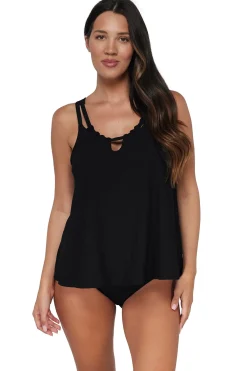 Fashion Sunsets Pacifica Black Sadie Tankini Top