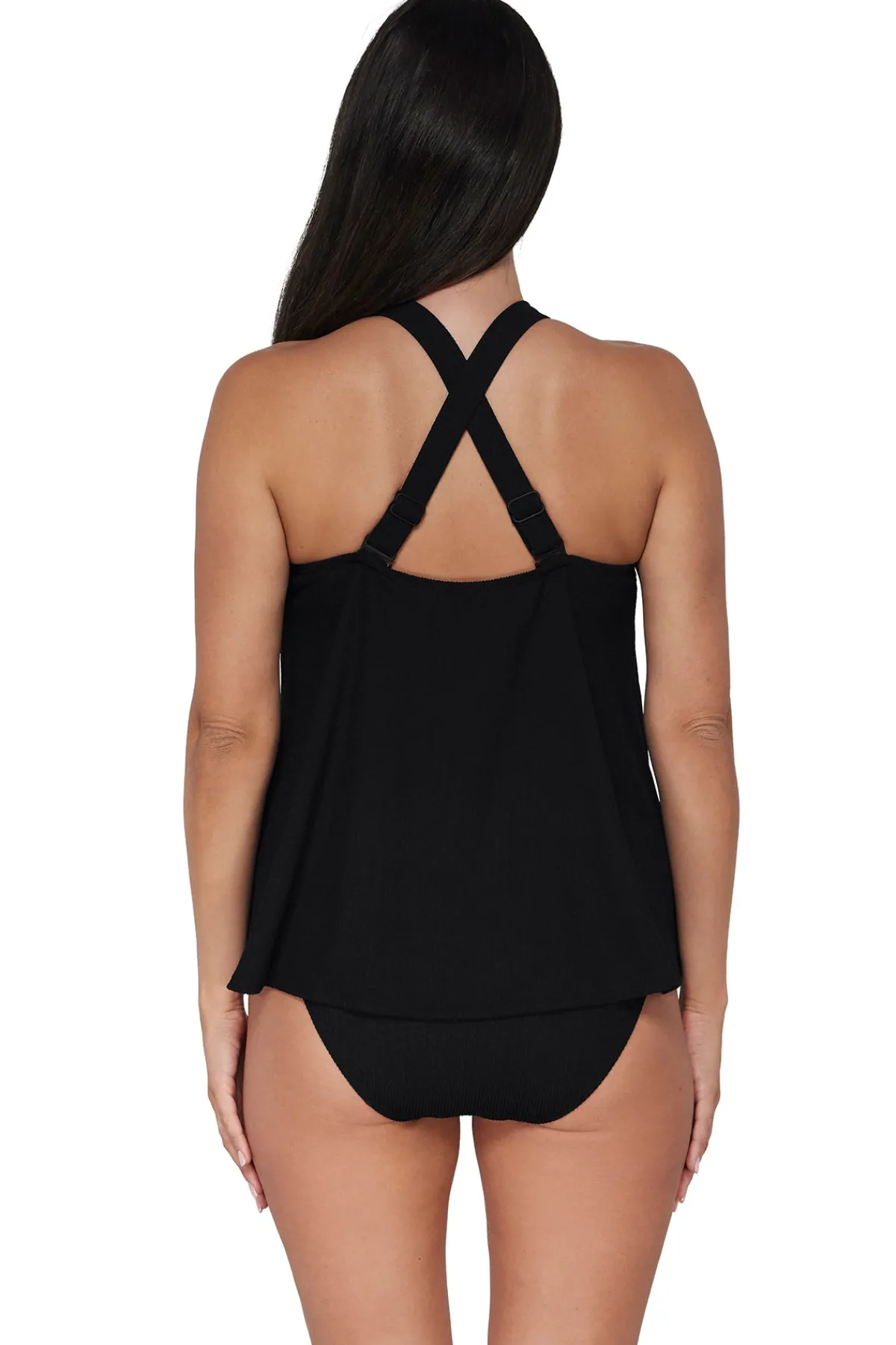Fashion Sunsets Pacifica Black Sadie Tankini Top