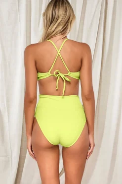 Discount Sunsets Pacifica Bright Pear Hannah High Waist Bottom