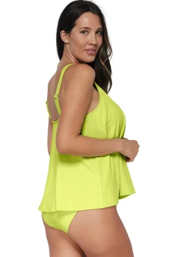 Discount Sunsets Pacifica Bright Pear Sadie Tankini Top