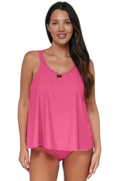 Sale Sunsets Pacifica Dragon Fruit Sadie Tankini Top