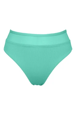 Hot Sunsets Aqua Mist Sandbar Rib Annie High Waist Bottom