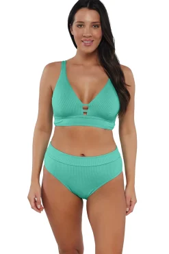 Fashion Sunsets Aqua Mist Sandbar Rib Danica Top