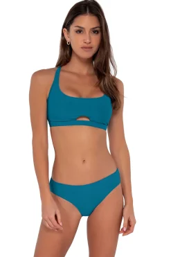 Outlet Sunsets Avalon Teal Brandi Bralette Top