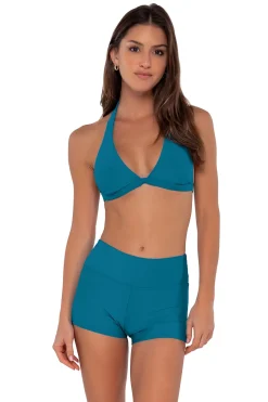 Outlet Sunsets Avalon Teal Kinsley Swim Short