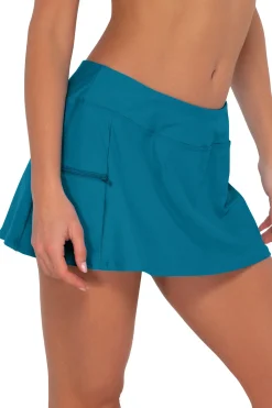 Clearance Sunsets Avalon Teal Sporty Swim Skirt