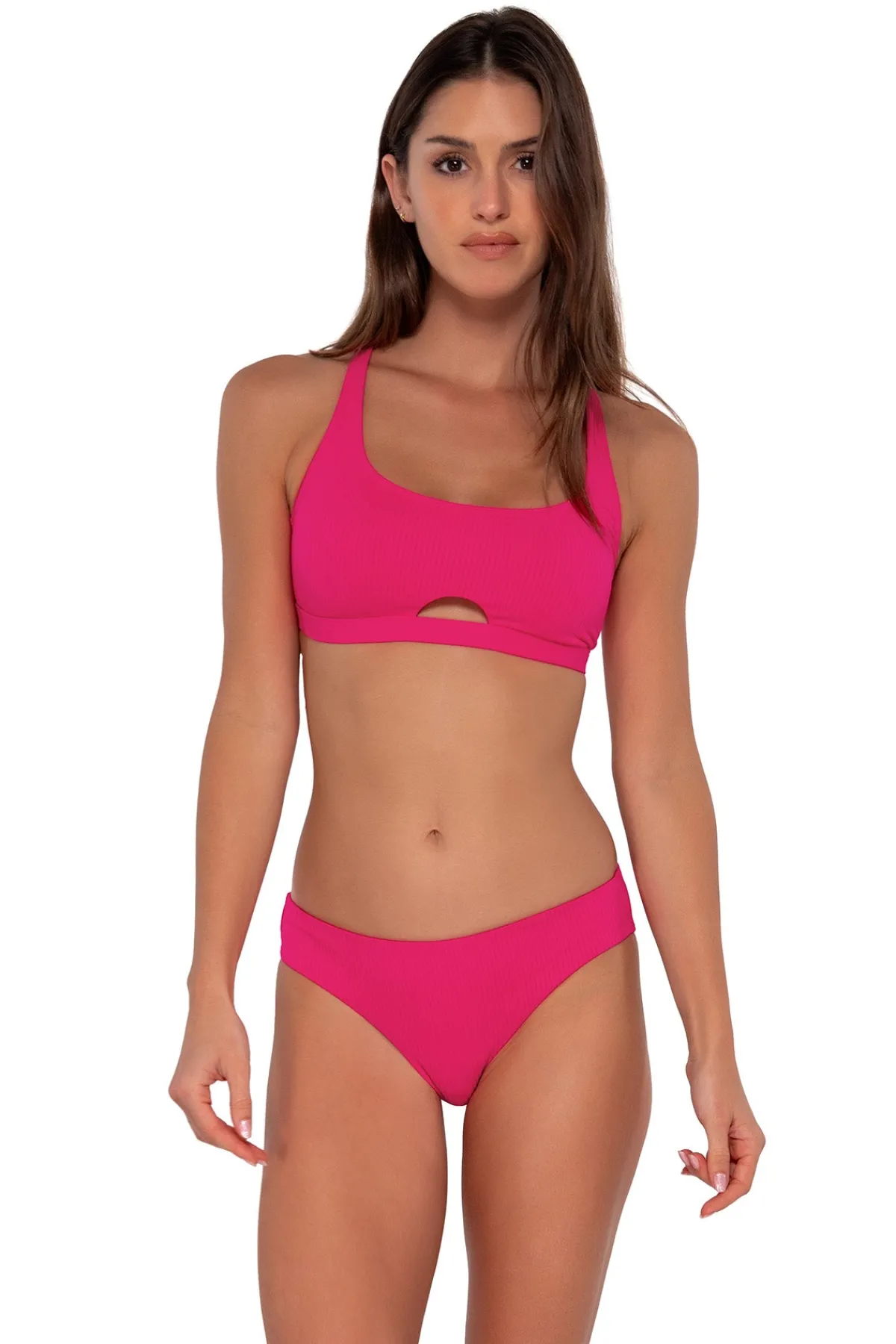 Best Sunsets Begonia Sandbar Rib Brandi Bralette Top