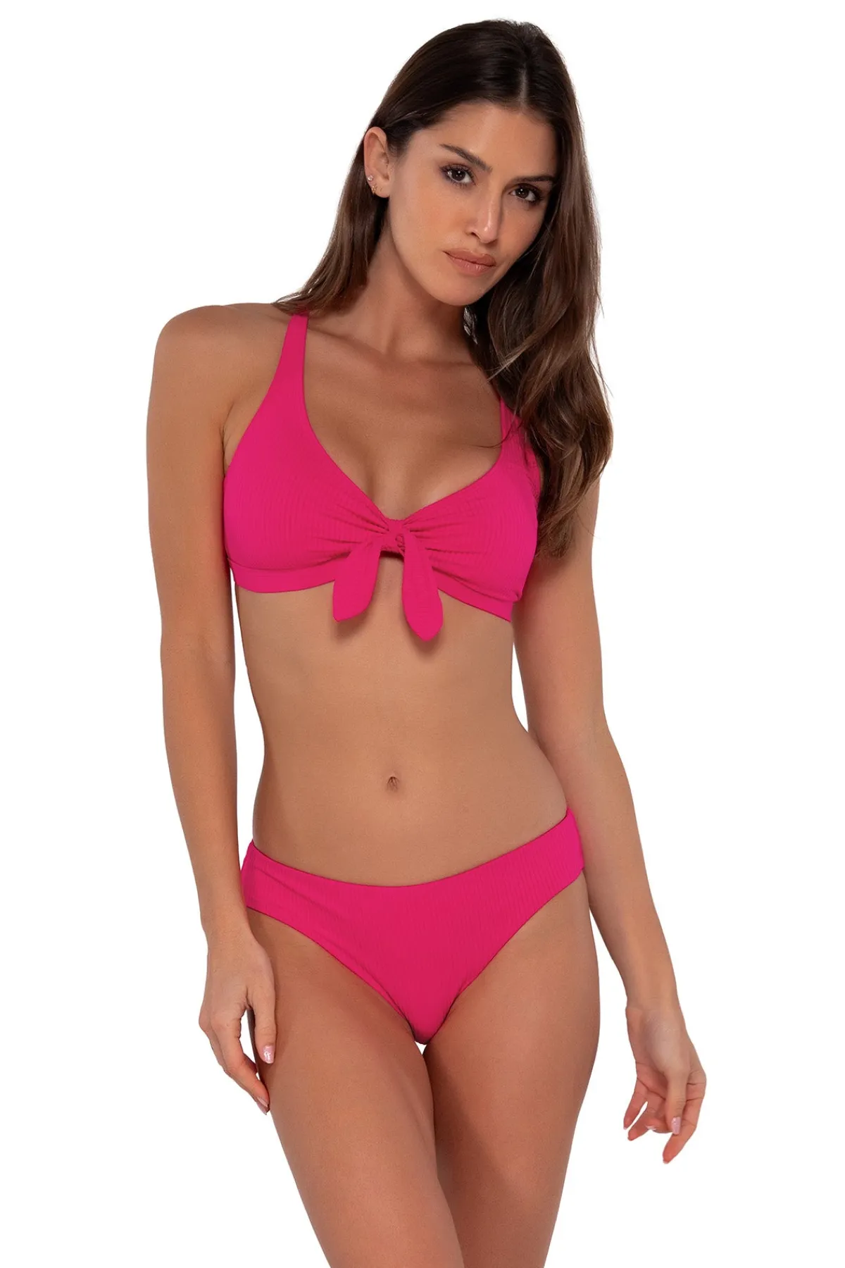Best Sunsets Begonia Sandbar Rib Brandi Bralette Top