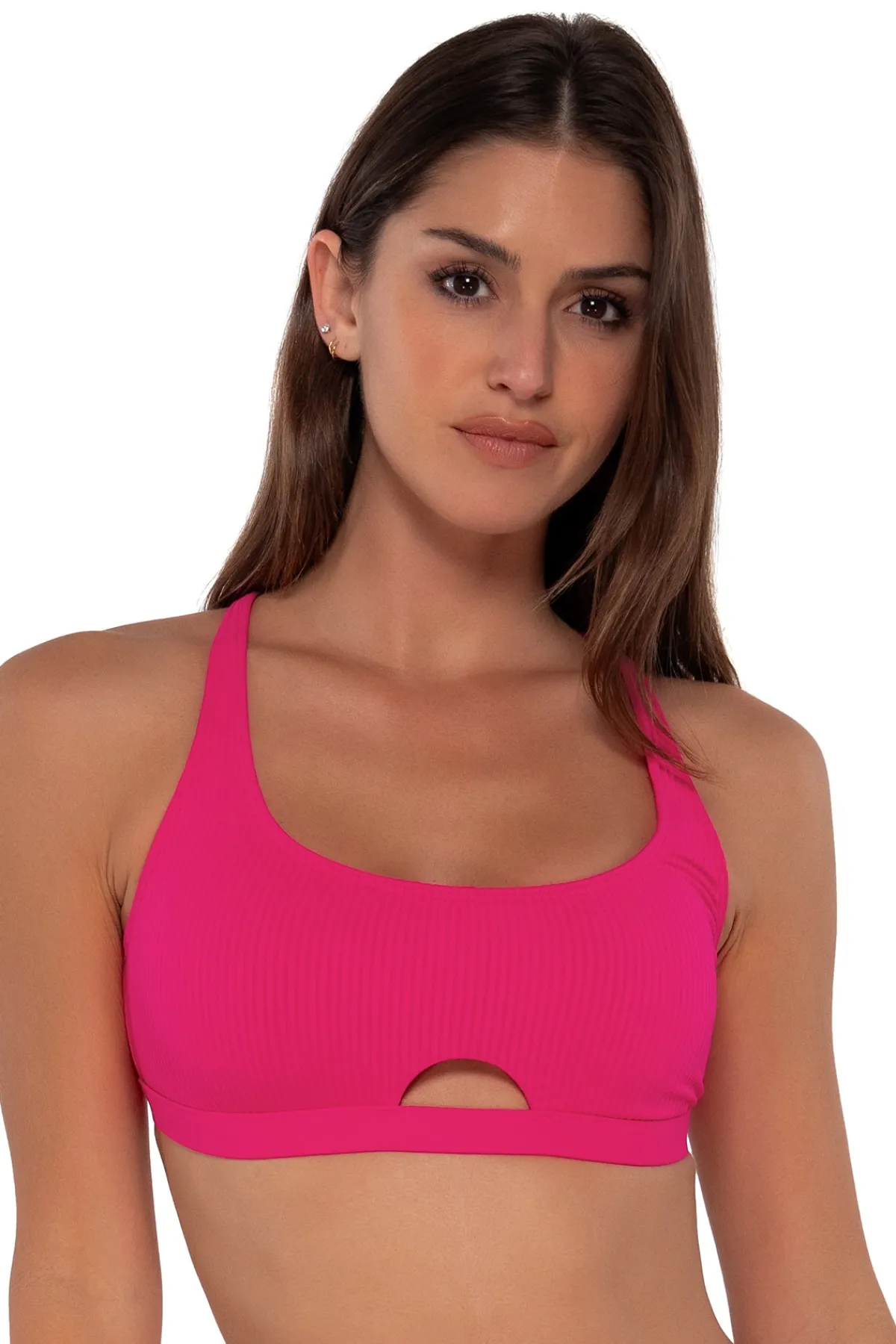Best Sunsets Begonia Sandbar Rib Brandi Bralette Top