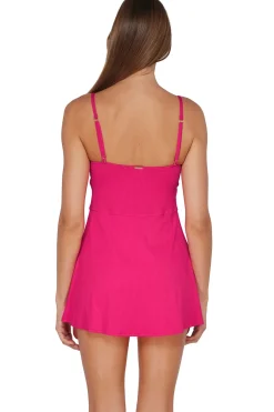 Clearance Sunsets Begonia Sandbar Rib Naomi Swim Dress One Piece