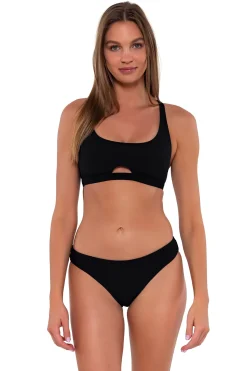 Online Sunsets Black Brandi Bralette Top