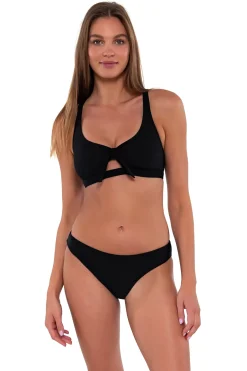 Online Sunsets Black Brandi Bralette Top