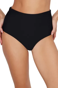 Best Sunsets Black Capri High Waist Bottom