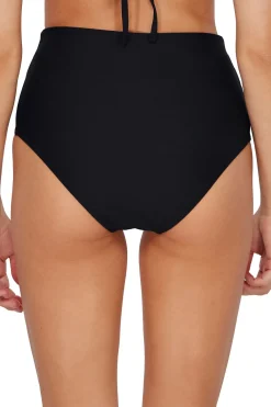 Best Sunsets Black Capri High Waist Bottom