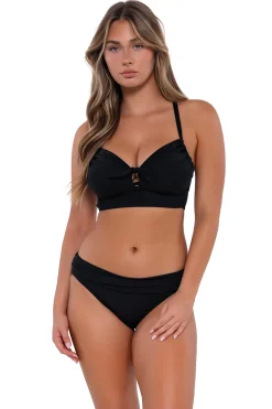 Discount Sunsets Black Colette Bralette Top