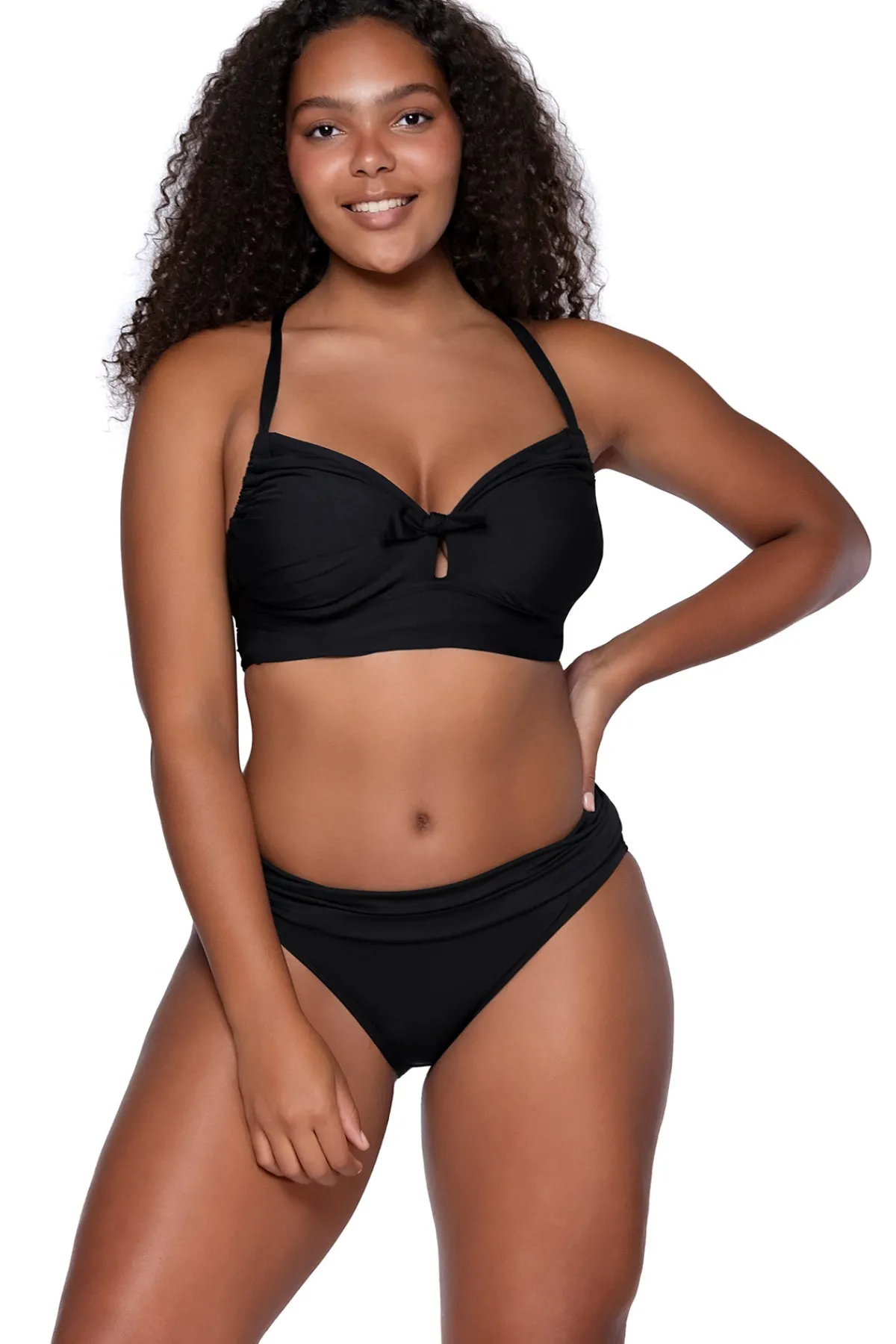 Discount Sunsets Black Colette Bralette Top