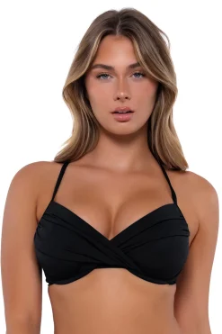 Online Sunsets Black Crossroads Underwire Top