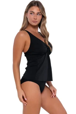 Discount Sunsets Black Forever Tankini Top