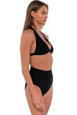 Clearance Sunsets Black Hannah High Waist Bottom