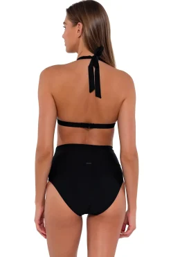 Clearance Sunsets Black Hannah High Waist Bottom