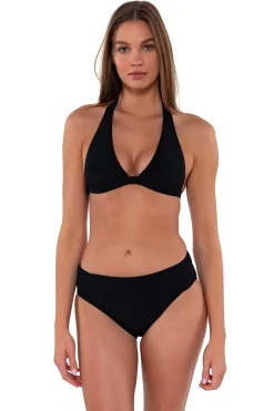 Clearance Sunsets Black Hannah High Waist Bottom