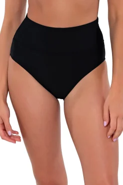 Clearance Sunsets Black Hannah High Waist Bottom