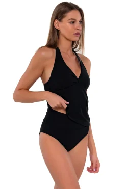 Sale Sunsets Black Heidi Tankini Top