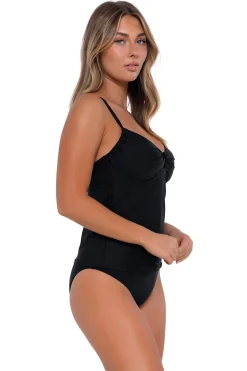 Online Sunsets Black Maeve Tankini Top