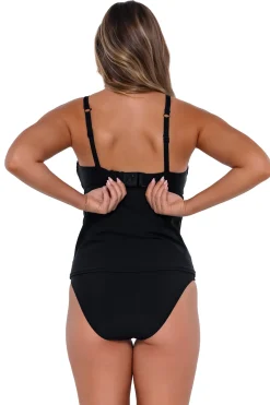 Online Sunsets Black Maeve Tankini Top