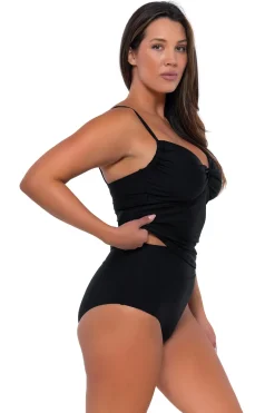 Online Sunsets Black Maeve Tankini Top