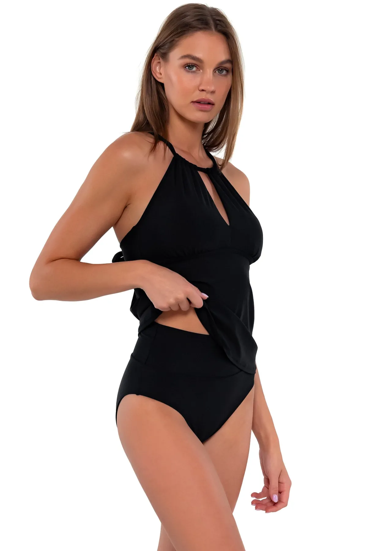 Outlet Sunsets Black Mia Tankini Top