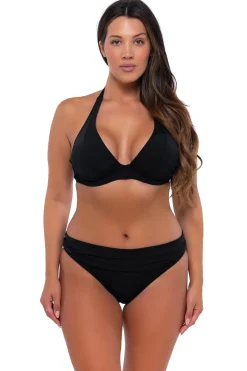 Fashion Sunsets Black Muse Halter Top