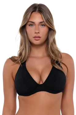 Fashion Sunsets Black Muse Halter Top