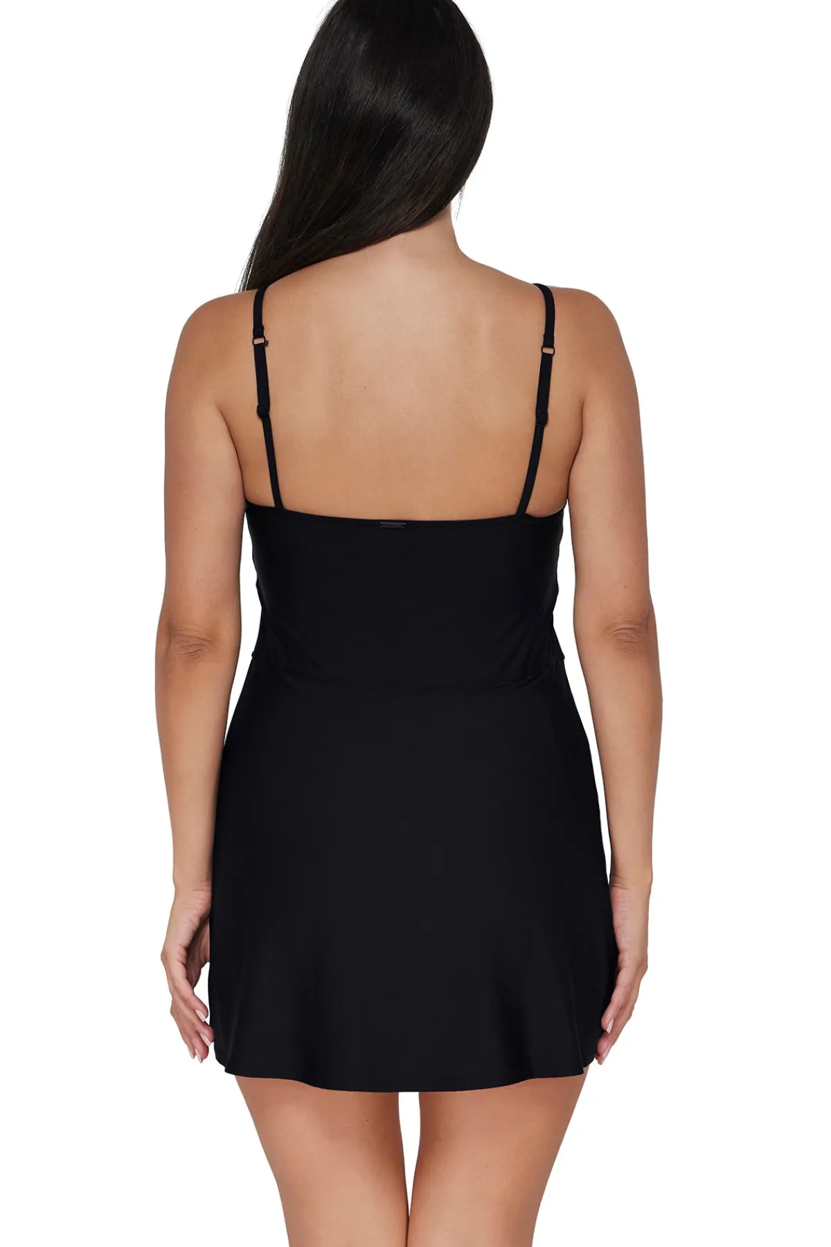 Outlet Sunsets Black Naomi Swim Dress One Piece