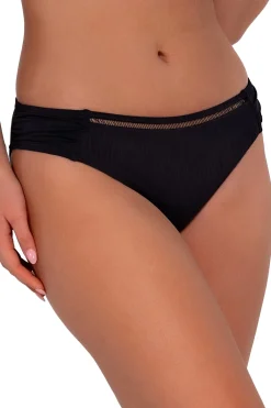Discount Sunsets Black Seagrass Texture Audra Hipster Bottom