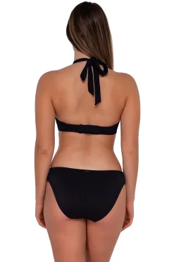 Online Sunsets Black Seagrass Texture Vienna V-Wire Top