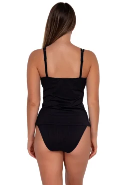 Sale Sunsets Black Seagrass Texture Taylor Tankini Top