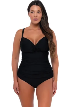 New Sunsets Black Serena Tankini Top