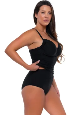 New Sunsets Black Serena Tankini Top