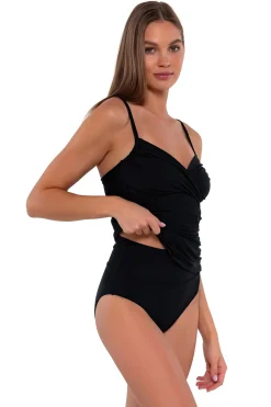 Online Sunsets Black Simone Tankini Top