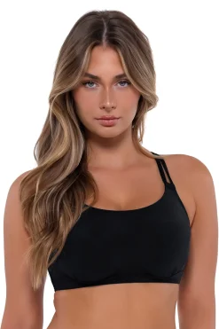 New Sunsets Black Taylor Bralette Top