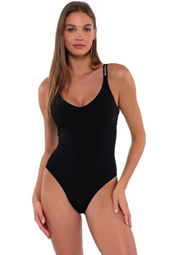 Discount Sunsets Black Veronica One Piece