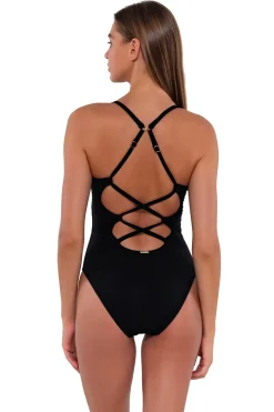 Discount Sunsets Black Veronica One Piece