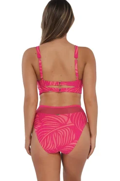 New Sunsets Blushing Palms Sandbar Rib Annie High Waist Bottom