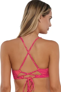 Sale Sunsets Blushing Palms Sandbar Rib Brandi Bralette Top