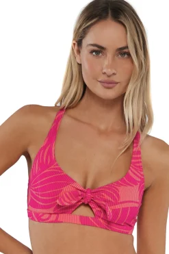Sale Sunsets Blushing Palms Sandbar Rib Brandi Bralette Top